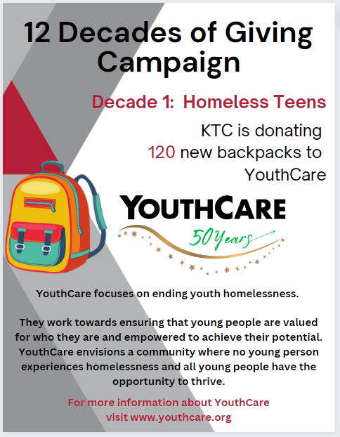 KTC 12 Decades of Giving - May Homeless Teens